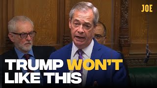 Nigel Farage Donald Trump is hostile to Labours plan for Chagos Islands [upl. by Asalocin]