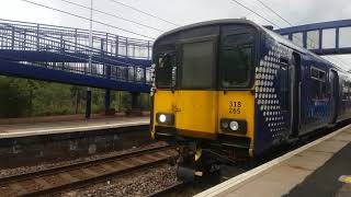 class 318 arriving and departing whifflet [upl. by Ilehs]