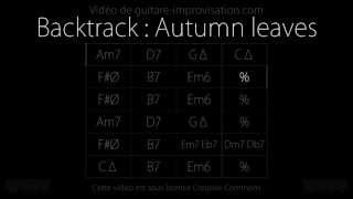 Autumn leaves  Les feuilles mortes 120 bpm  Backing track [upl. by Antoni]