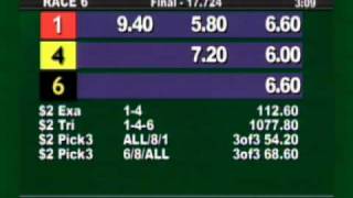 LOUISIANA DOWNS March 1 2010 RACE 6mpg [upl. by Dlanod]