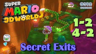 Super Mario 3D World  Secret Exits Skip World 1 and World 4 [upl. by Nwahsal]