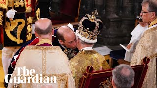 Prince William swears allegiance and kisses father King Charles III [upl. by Gaut]