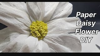 Giant Paper Daisy Flower  DIY  Paper Flower Craft Guide How To Make Paper Flower [upl. by Ban220]