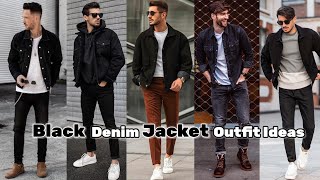 Black Denim Jacket Outfit Ideas  Black Denim Jacket Combination  Black Denim Jacket [upl. by Orabla313]