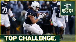 Oregons defense has MAJOR challenge to stop Penn St TE Tyler Warren Nittany Lions edge [upl. by Azenav461]