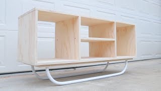 How To Build a Modern Plywood Media Console  DIY [upl. by Caddaric]