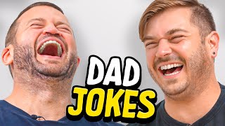 Dad Jokes  Dont laugh Challenge  Andrew vs Matt  Raise Your Spirits [upl. by Ecineg]