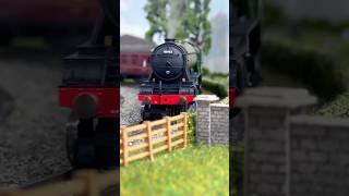 Model Flying Scotsman Train with Steam Passing by on the Railway train modelrailway modeltrains [upl. by Yannodrahc]