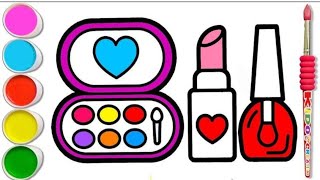 Disegnare e Colorare il Trucco 💅💅 Disegni per Bambini 👛❤️ [upl. by Isawk19]