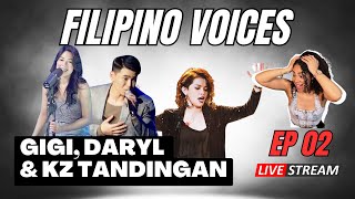 LIVE  Vocal Coach Reaction Filipino Voices Ep 2  Gigi De Lana Daryl Ong KZ Tandingan 🎤 [upl. by Arimat409]