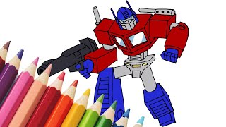 How to Draw Optimus Prime  Transformers [upl. by Raine659]