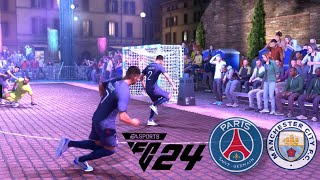 PSG vs MAN CITY FutsalFc24 Volta FootballMbappe vs Haland [upl. by Ronacin]