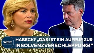 JULIA KLÖCKNER HabeckÄußerung ist „Aufruf zur Insolvenzverschleppung“ I WELT Interview [upl. by Heinrick]