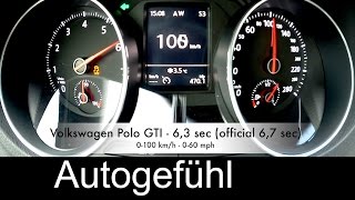 New Volkswagen Polo GTI acceleration 0100 amp 0200 kmh DSG  Autogefühl [upl. by Cecilla]