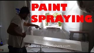 Spray kitchen London respray kitchen doors cupboards units MDF spray painting [upl. by Akcirred]