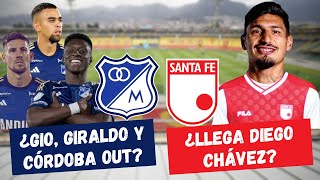 ¿Salen Tres Jugadores de Millonarios ¿Llega Diego Chávez a Santa Fe  FutbolDC [upl. by Akemor]