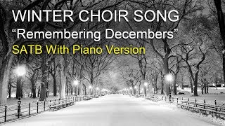 Winter Choir Music  Pinkzebra quotRemembering Decembersquot SATB with piano version Score Preview [upl. by Eicyaj]