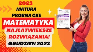 Matura próbna matematyka grudzień 2023 CKE MEGA łatwe wyjaśnienie🤩 [upl. by Loraine]