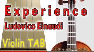 Experience  Ludovico Einaudi  Violin  Play Along Tab Tutorial [upl. by Atilahs]