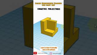 Engineering Drawing  Orthographic Projections using Tinkercad software 03  Learn with Nikhil [upl. by Gnap]