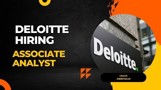 Deloitte hiring Associate Analyst  WORKFROMHOME  Part time job [upl. by Hnacogn87]