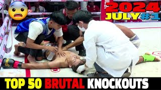 July 2024 Top 50 Brutal Knockouts 1 MMA•Muay Thai•Boxing•Kun Khmer [upl. by Ethyl488]