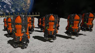 Space Engineers  13 automining drones work toghether  Full video and Workshop release tomorrow [upl. by Kale956]