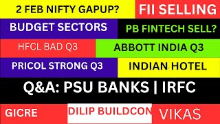 LATEST SHARE MARKET NEWS💥2 FEB NIFTY GAPUP💥NIFTY BUY💥HFCL RESULT INDIAN HOTEL SHARE VIKAS PART1amp2 [upl. by Hinman363]