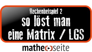 Matrizen und LGS Grundbegriffe wie Dreiecksmatrix Diagonalmatrix Beispiel 2  M0101 [upl. by Downe]