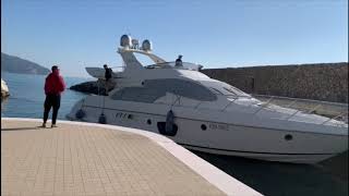 Porto di Sperlonga  Manovra Ormeggio  Azimut 55 [upl. by Stag]