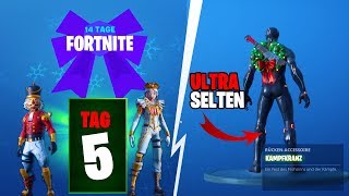 🎅 Fortnite 14 Tage Tag 5 🛩Fliege im Doppeldecker X4 Stormwing durch goldene Ringe [upl. by England849]