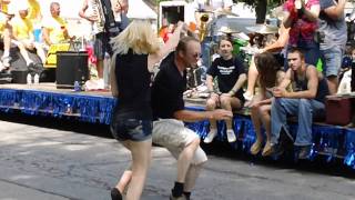 Polka Family plays at Pulaski Polka Days parade 7242011 Pulaski Wisconsin [upl. by Bernadina]