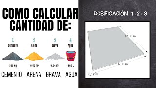 ✅COMO CALCULAR LA CANTIDAD DE CEMENTO ARENA GRAVA RIPIO AGUA [upl. by Selassie]