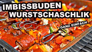 Imbissbuden Wurst Schaschlik vom Grill  The BBQ BEAR [upl. by Eelanej]