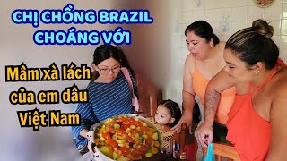 Dâu Việt lần đầu ăn chè ổi mẹ Chồng Brazil nấu  con cháu về nhà mẹ ăn bữa cơm sum họp gia đình [upl. by Alberta690]