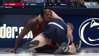 184 LBS 1 Bo Nickal Penn State vs 2 Myles Martin Ohio State  Big Ten Wrestling [upl. by Lauree]