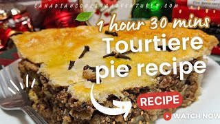 Tourtiere Christmas Meat Pie French Canadian holiday recipe  Canadian Cooking Adventures [upl. by Ainet]