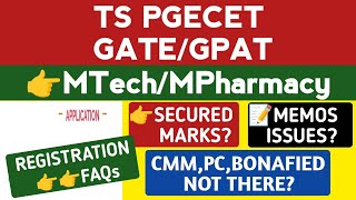 TS PGECET MTech and MPharmacy Counselling Certificate issues FAQsStudentUpdates247 [upl. by Karl]