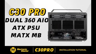 C30PRO installation tutorial part Ⅱ：Dual 360 AIOMATXATX PSUpc pcbuild custompcbuild [upl. by Aihsiyt]