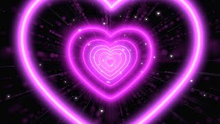 Heart Background  Neon Lights Love Heart Tunnel Loop  Animated Background  Wallpaper Heart [upl. by Asseral863]