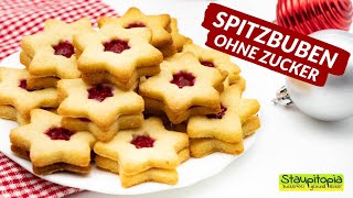 Spitzbuben ohne Zucker 🎄 I Rezept für Low Carb Plätzchen [upl. by Mauchi409]