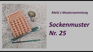 Sockenmuster Nr 25  Muster in Runden stricken [upl. by Iam327]