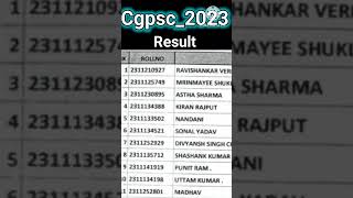 Cgpsc 2023 Result out koshish karne walo ki har nahi hoti cgpsc cgpsc2023 [upl. by Calvina]