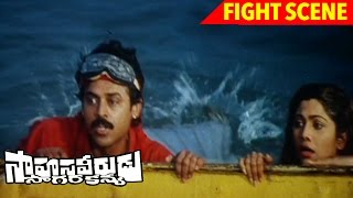 Venkatesh Climax Fight Scene  Save Shilpa Shetty  Sahasa Veerudu Sagara Kanya Scenes [upl. by Baiss462]