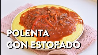 Polenta mega cremosa con estofado de carne y verduras [upl. by Ayatnahs]