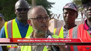 Works and Transport Minister Sillah visits OIC road projects [upl. by Kathlin]