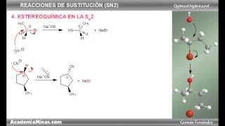 Estereoquímica de la SN2 sustitución nucleófila bimolecular [upl. by Lagasse]