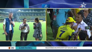 IPL 2023  What A Moment Sunil Gavaskar Runs to Get MS Dhonis Autograph [upl. by Sido]