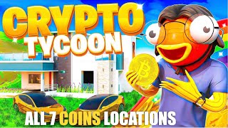 CRYPTO TYCOON MAP FORTNITE CREATIVE  ALL 7 COINS LOCATIONS [upl. by Hanauq]