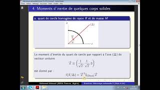 335 Mécanique rationnelle Série 06 Exercice 41 Matrice dinertie de quelques formes solides [upl. by Lewiss247]